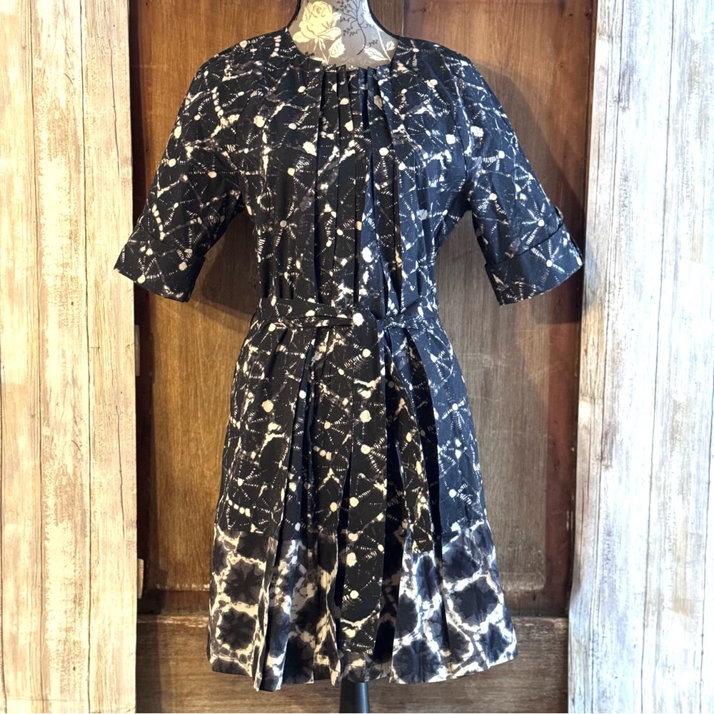 THAKOON Batik Dress Black and White